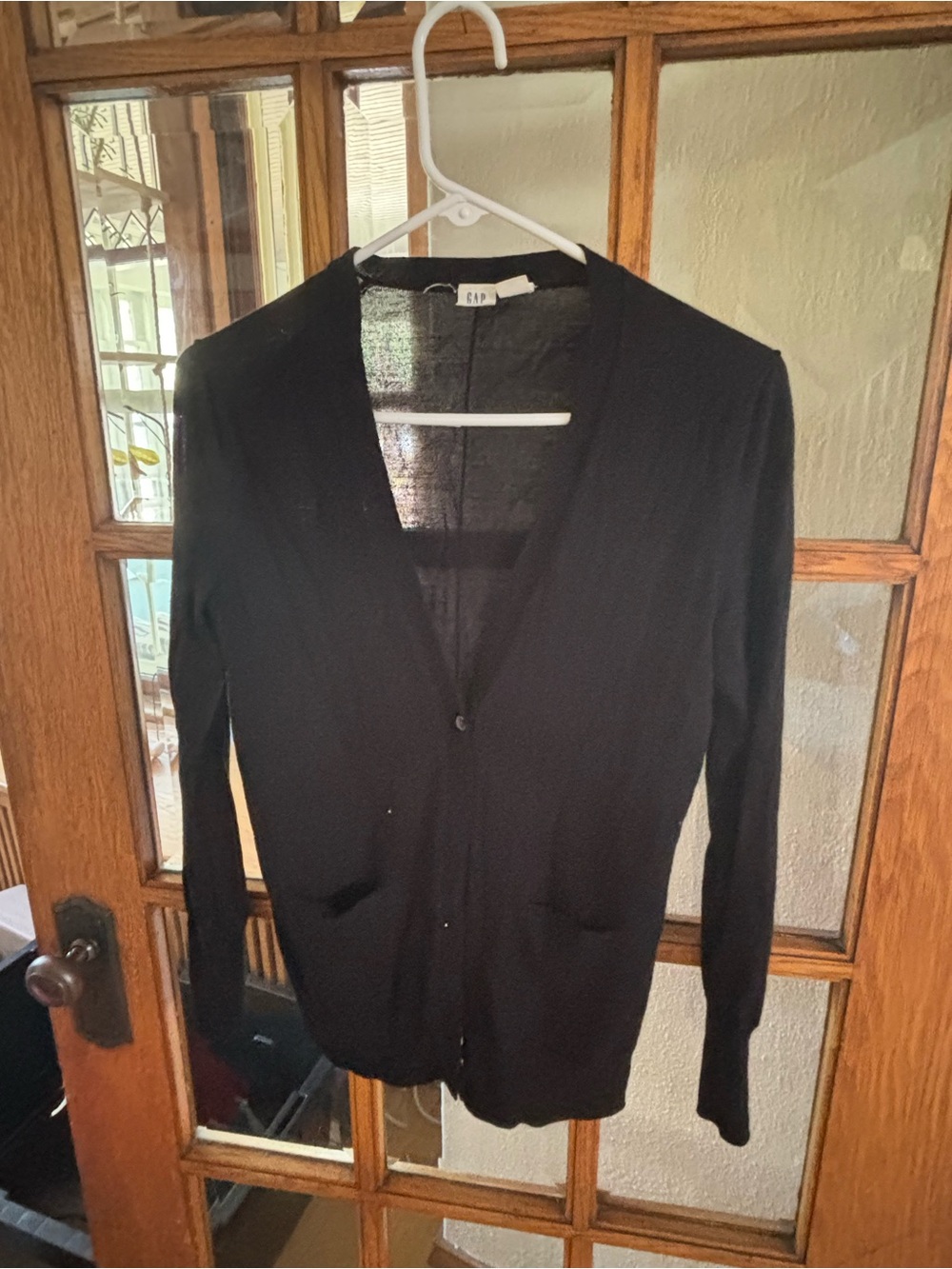 GAP Black Lightweight V-Neck wool Cardigan